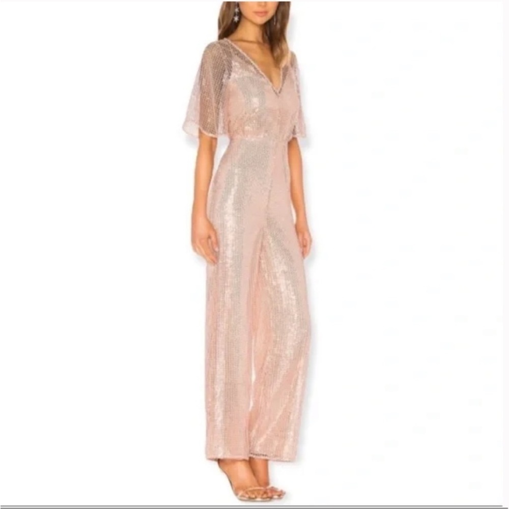 NBD x Naven Camilla Jumpsuit Medium Peach Blush NWT